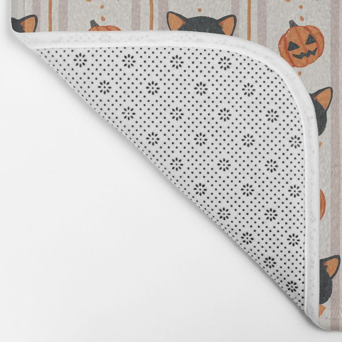 Vintage Halloween Kittens Bath Mat Gallery Image 2