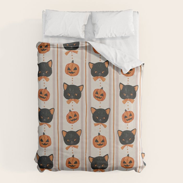 Vintage Halloween Kittens Duvet Cover Gallery Image 6
