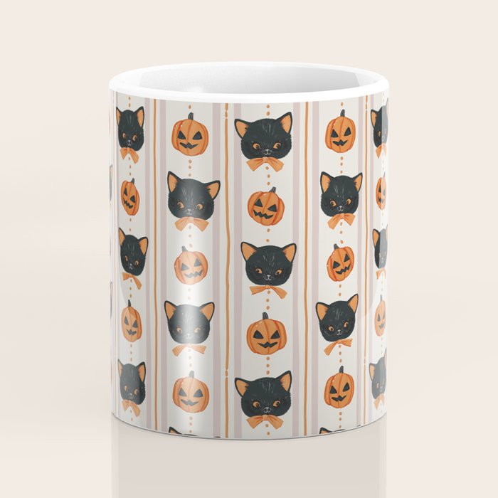 Vintage Halloween Kittens Coffee Mug Gallery Image 4