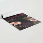 Vintage & Shabby Chic- Real Chrysanthemums Lush Midnight Flowers Botanical Garden Yoga Mat Gallery Image 2