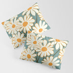 White Daisy Bouquet in Vase No. 1 Pillow Sham Gallery Image 3