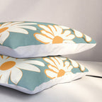 White Daisy Bouquet in Vase No. 1 Pillow Sham Gallery Image 3