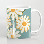 White Daisy Bouquet in Vase No. 1 Coffee Mug Gallery Image 1