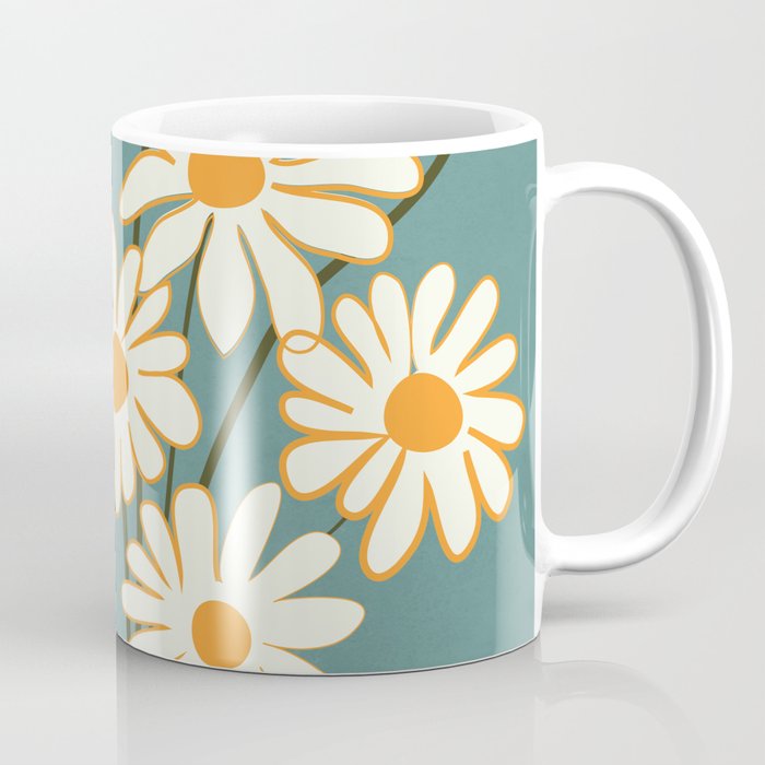 White Daisy Bouquet in Vase No. 1 Coffee Mug Gallery Image 1