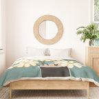 White Daisy Bouquet in Vase No. 1 Duvet Cover Gallery Image 3