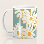 White Daisy Bouquet in Vase No. 1 Coffee Mug Gallery Image 3
