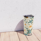 White Daisy Bouquet in Vase No. 1 Travel Mug Gallery Image 4