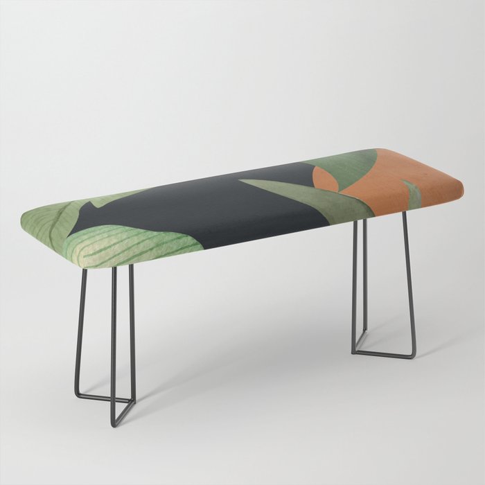 Abstract Art Tropical Leaves 38 Bench Gallery Image 1