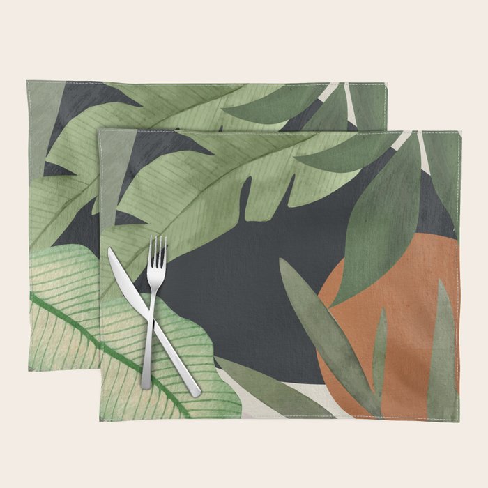Abstract Art Tropical Leaves 38 Placemat Gallery Image 1