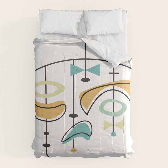 Mid Century Modern Abstract Atomic Age Comforter Gallery Image 1