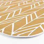 Rustic Herringbone in Mustard Yellow Bath Mat Gallery Image 3