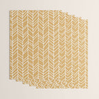 Rustic Herringbone in Mustard Yellow Wrapping Paper Gallery Image 3