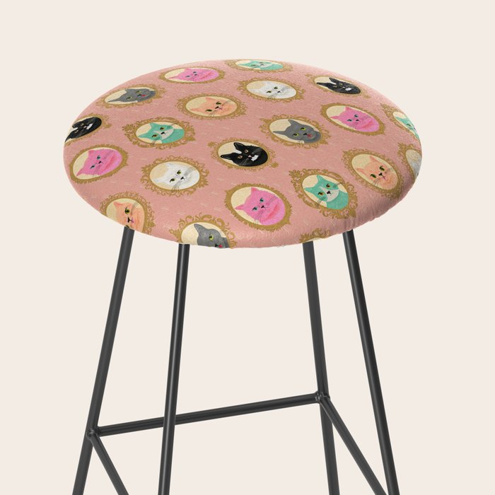 Cat Cameos - Cute Kitty Portraits Stool Gallery Image 2