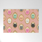 Cat Cameos - Cute Kitty Portraits Welcome Mat Gallery Image 1