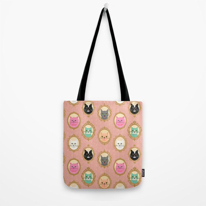 Cat Cameos - Cute Kitty Portraits Tote Bag Gallery Image 2