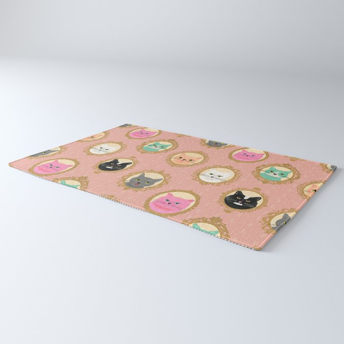 Cat Cameos - Cute Kitty Portraits Rug Gallery Image 3