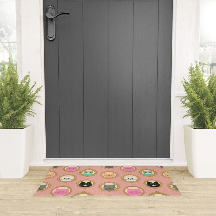 Cat Cameos - Cute Kitty Portraits Welcome Mat Gallery Image 3