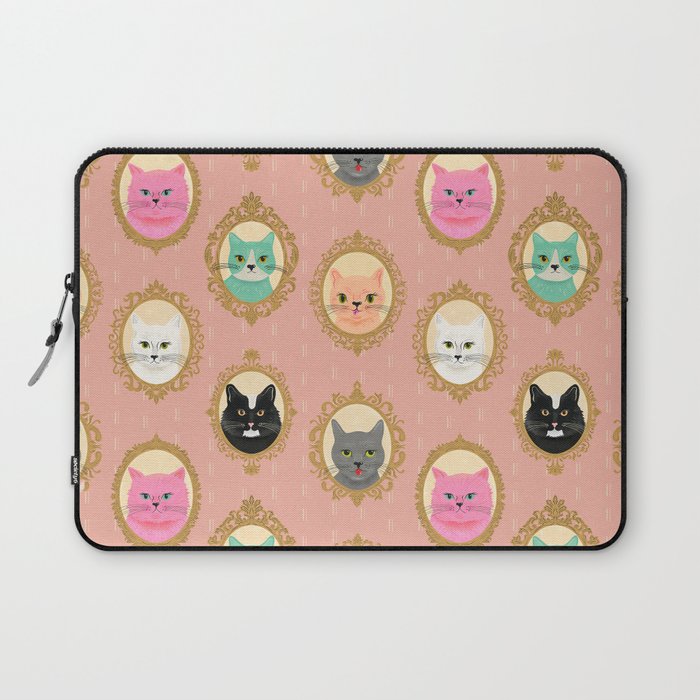 Cat Cameos - Cute Kitty Portraits Laptop Sleeve Gallery Image 1