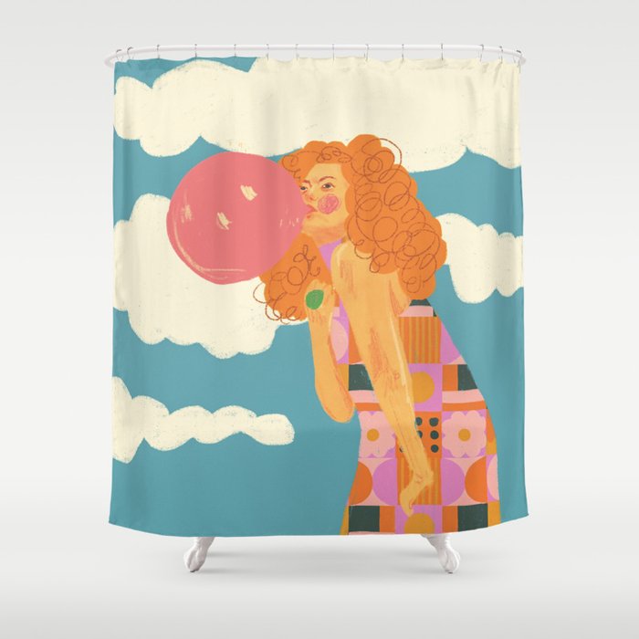 Bubblegum Shower Curtain Gallery Image 1