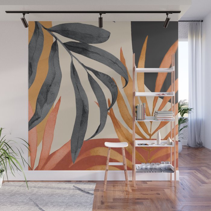 Abstract Art Tropical Leaves 160 Wall Mural Gallery Image 1
