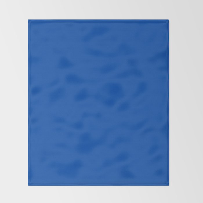 Cobalt Blue Solid Color Throw Blanket Gallery Image 2