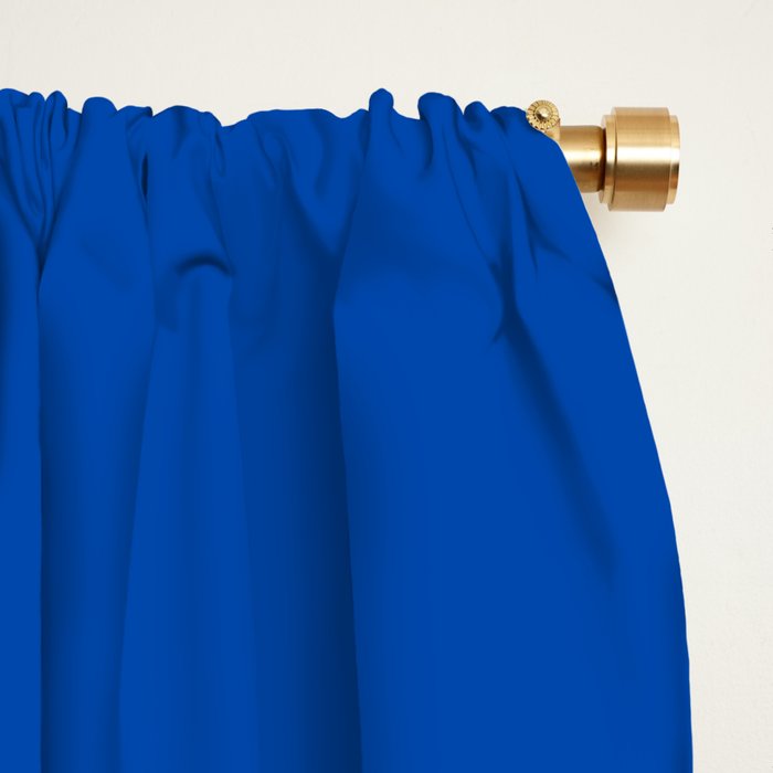 Cobalt Blue Solid Color Window Curtain Gallery Image 2
