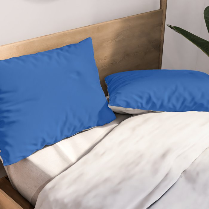 Cobalt Blue Solid Color Pillow Sham Gallery Image 2