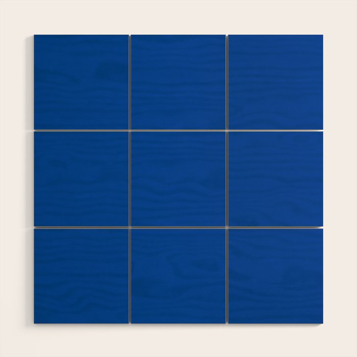 Cobalt Blue Solid Color Wood Wall Art Gallery Image 1