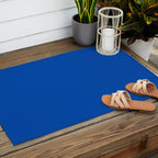 Cobalt Blue Solid Color Outdoor Rug Gallery Image 2