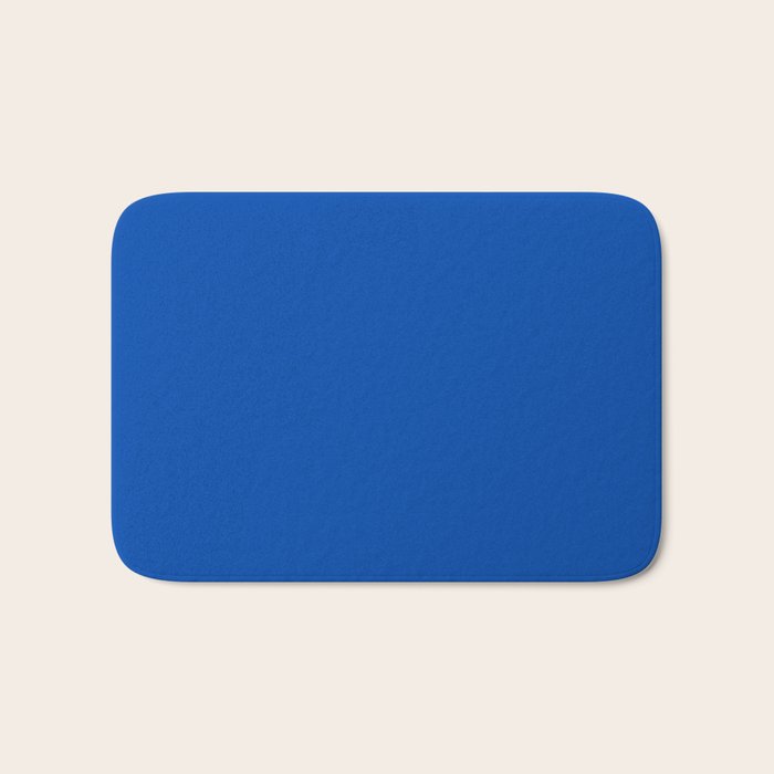 Cobalt Blue Solid Color Bath Mat Gallery Image 1