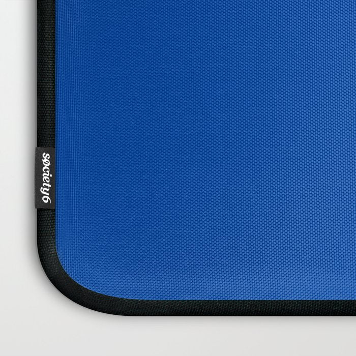 Cobalt Blue Solid Color Laptop Sleeve Gallery Image 3