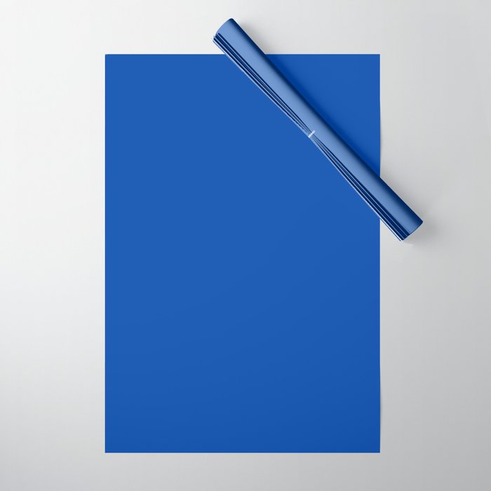 Cobalt Blue Solid Color Wrapping Paper Gallery Image 1