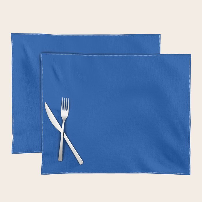 Cobalt Blue Solid Color Placemat Gallery Image 1