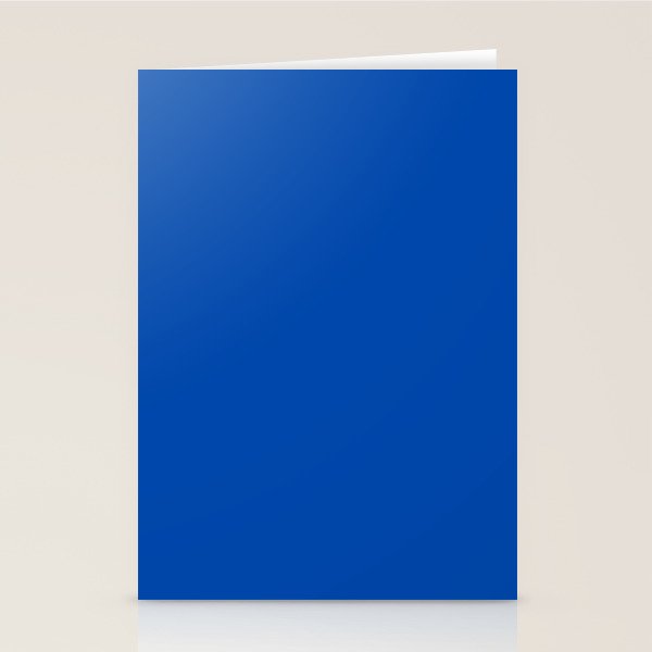 Cobalt Blue Solid Color Stationery Card Gallery Image 2