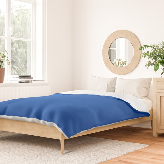 Cobalt Blue Solid Color Duvet Cover Gallery Image 2