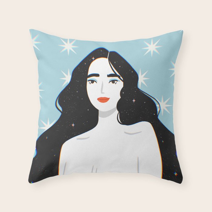 Head in the stars Throw Pillow Gallery Image 6