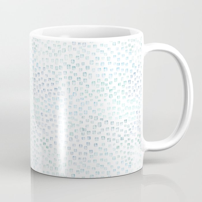 Sea Glass Watercolor // Turquoise Blue and Green Ocean Glass Beach Art Coffee Mug Gallery Image 1