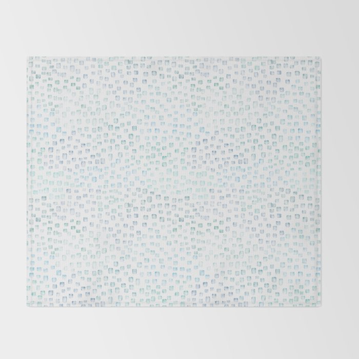 Sea Glass Watercolor // Turquoise Blue and Green Ocean Glass Beach Art Throw Blanket Gallery Image 2
