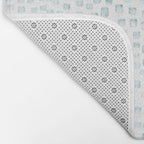 Sea Glass Watercolor // Turquoise Blue and Green Ocean Glass Beach Art Bath Mat Gallery Image 2