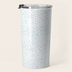 Sea Glass Watercolor // Turquoise Blue and Green Ocean Glass Beach Art Travel Mug Gallery Image 3