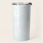 Sea Glass Watercolor // Turquoise Blue and Green Ocean Glass Beach Art Travel Mug Gallery Image 2