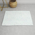 Sea Glass Watercolor // Turquoise Blue and Green Ocean Glass Beach Art Rug Gallery Image 1