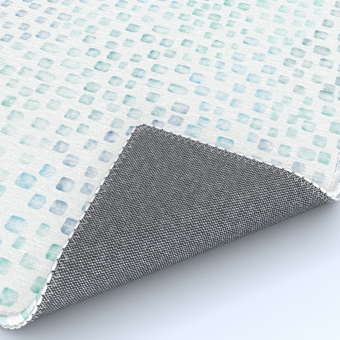 Sea Glass Watercolor // Turquoise Blue and Green Ocean Glass Beach Art Rug Gallery Image 4
