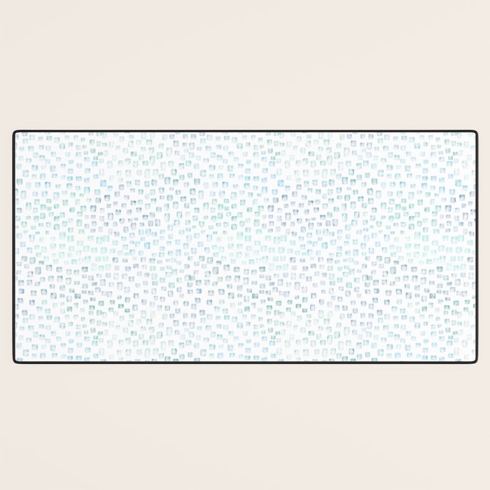 Sea Glass Watercolor // Turquoise Blue and Green Ocean Glass Beach Art Desk Mat Gallery Image 3