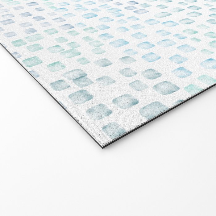 Sea Glass Watercolor // Turquoise Blue and Green Ocean Glass Beach Art Welcome Mat Gallery Image 2