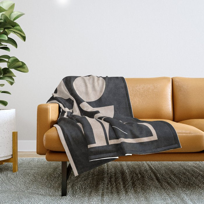 Modern Abstract Minimal Shapes 63 Throw Blanket Gallery Image 1