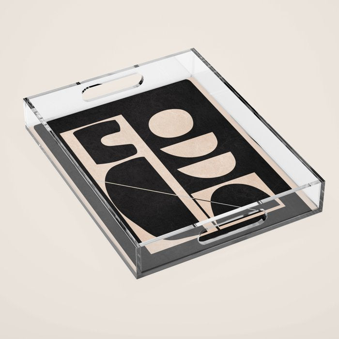 Modern Abstract Minimal Shapes 63 Acrylic Tray Gallery Image 1