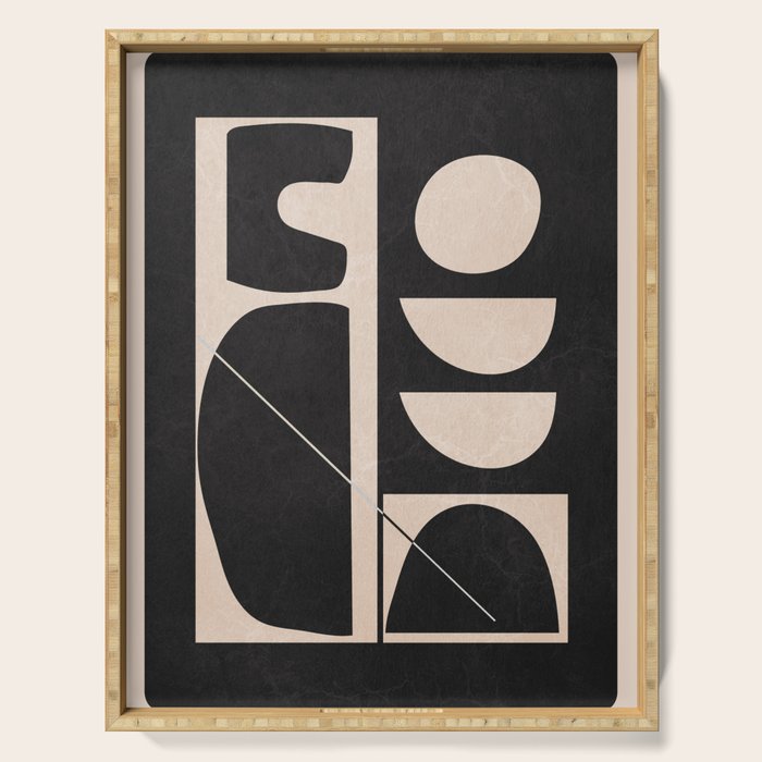 Modern Abstract Minimal Shapes 63 Serving Tray Gallery Image 1