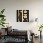 Modern Abstract Minimal Shapes 63 Wood Wall Art Gallery Image 2