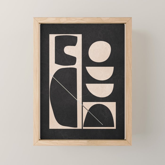 Modern Abstract Minimal Shapes 63 Mini Art Print Gallery Image 1